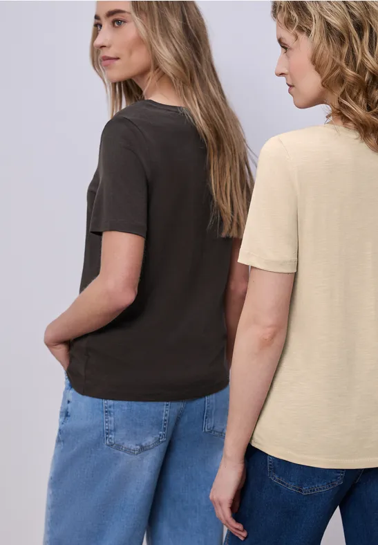 Basic T-Shirt mit Kurzarm im 2er-Pack