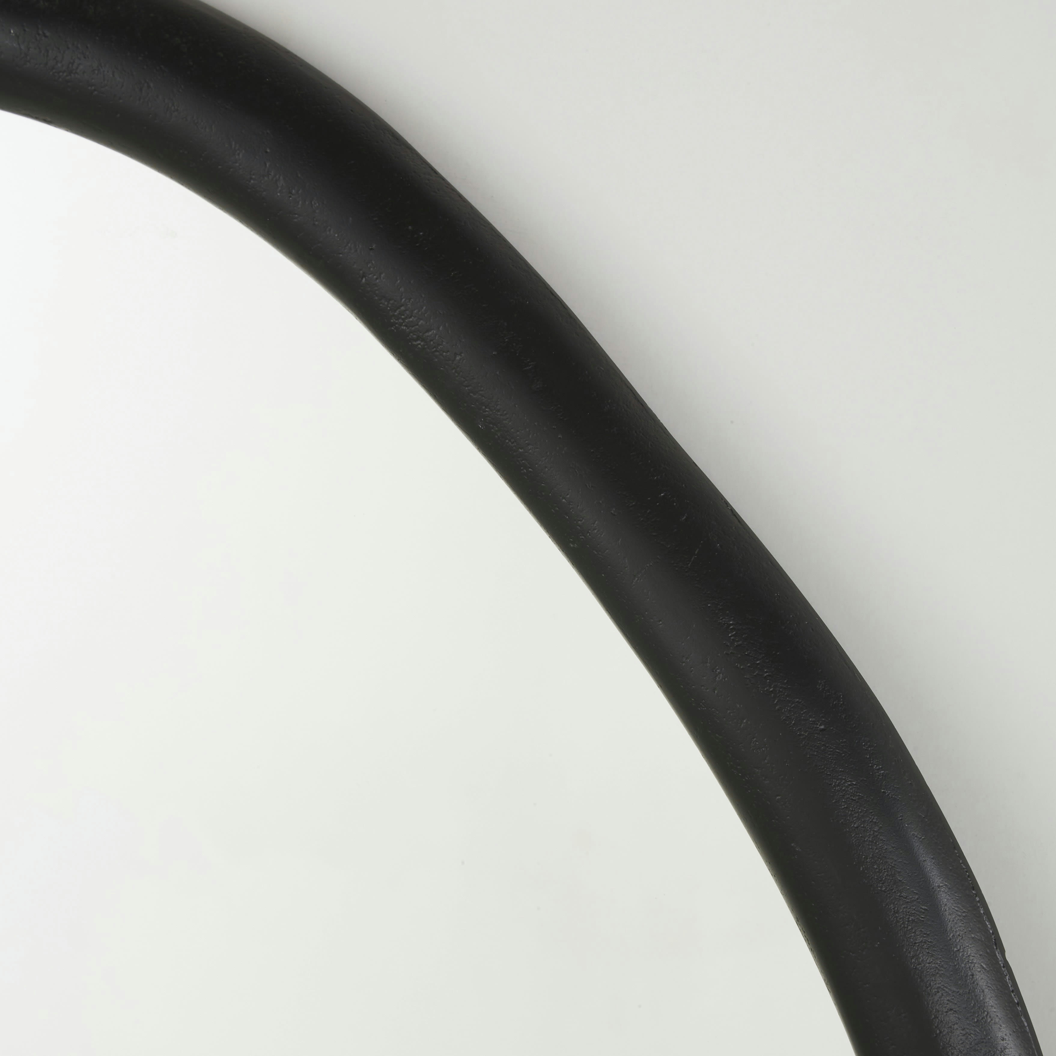 HARRY - Miroir organique en métal noir 68x107