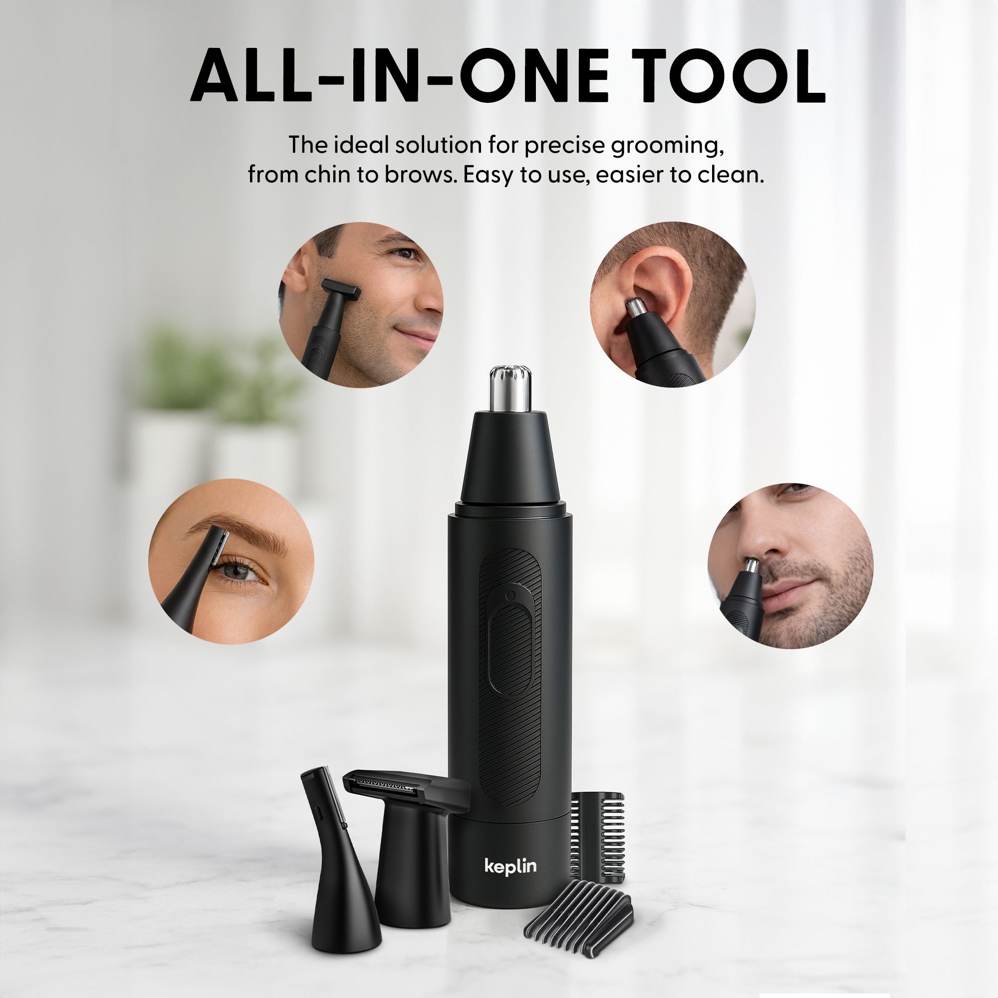Keplin 7-in-1 Grooming Kit for Men & Women – Multi-Purpose Precision Trimmer