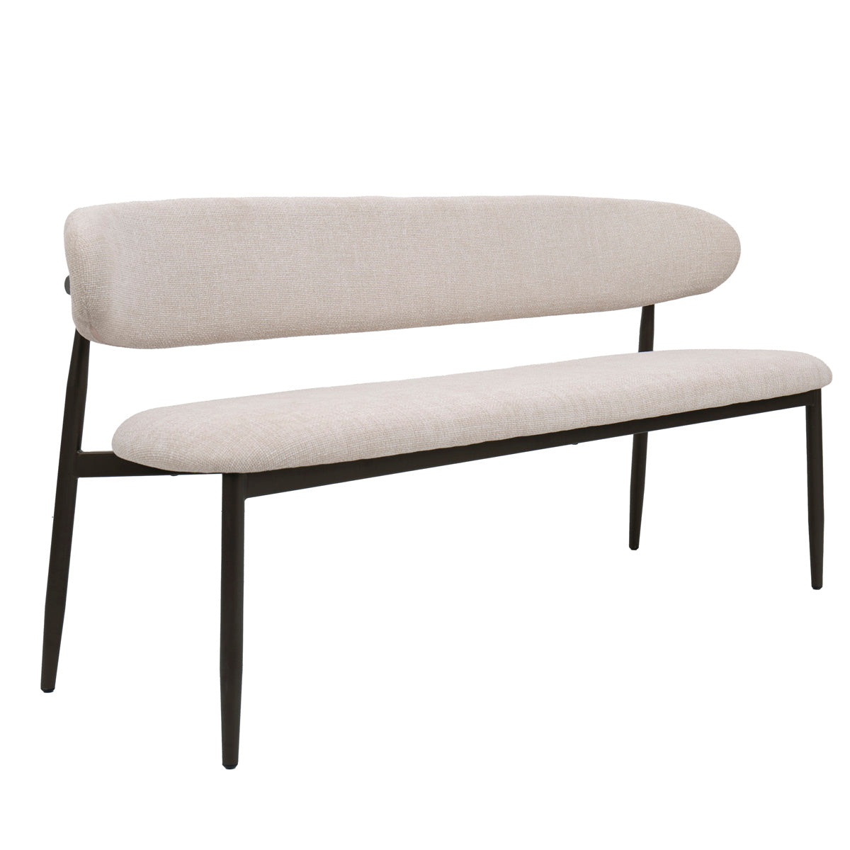 Giga Meubel Eetkamerbank Alexia - Beige/Brons - 180x55x77cm