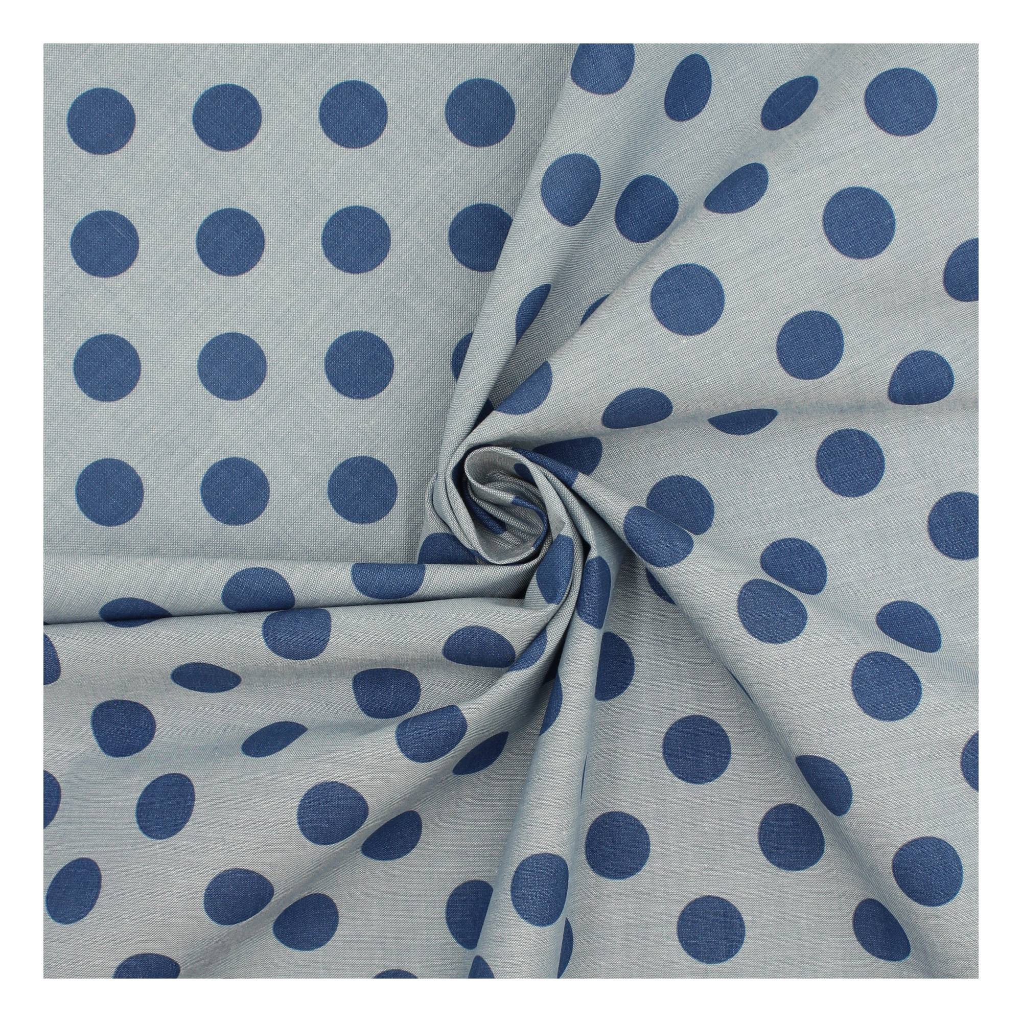 Cornflower Hometown Chambray Dots Fabric?by the Metre