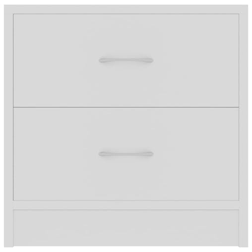 NNEVL Bedside Cabinet White 40x30x40 cm Chipboard
