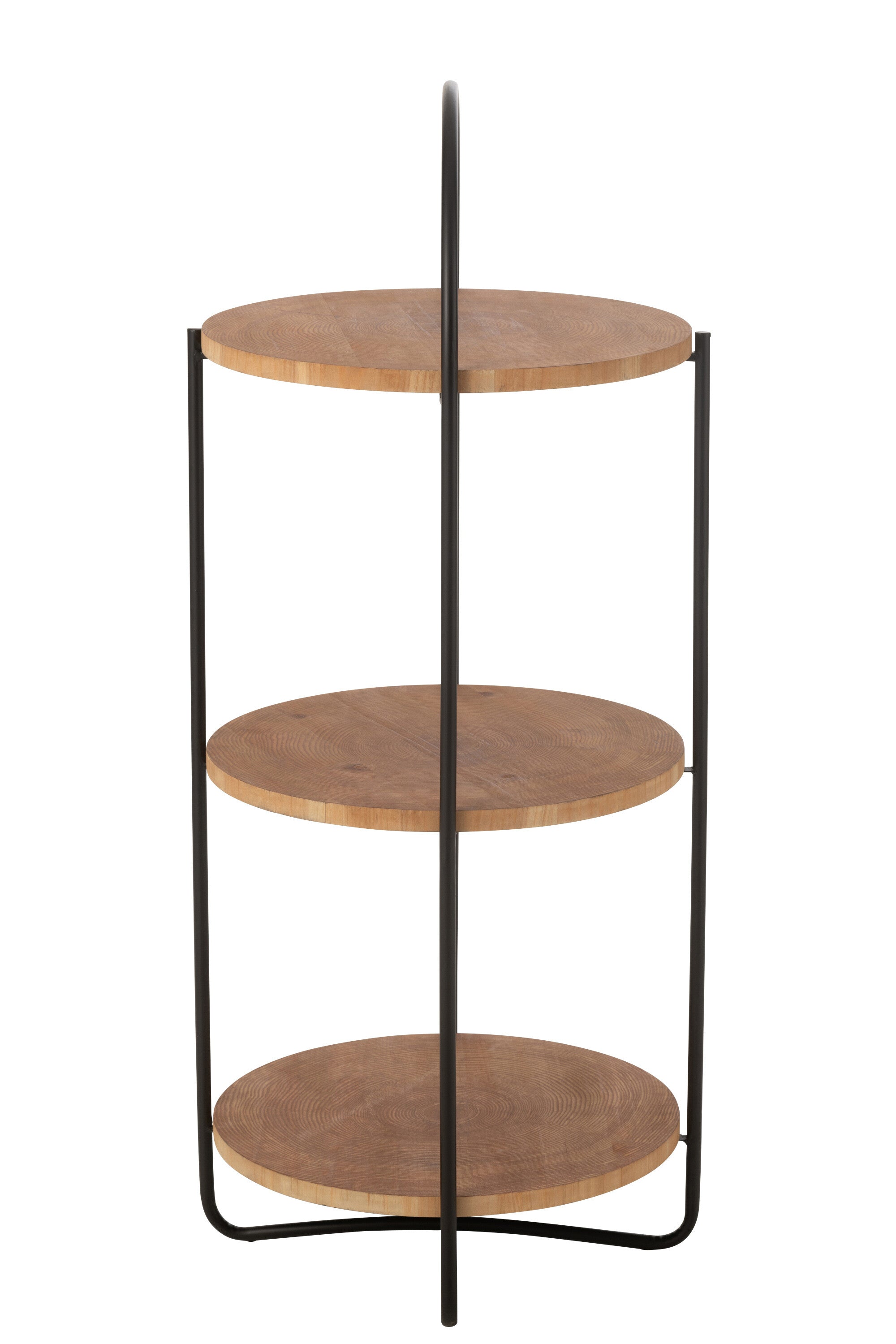 J-Line rek Mia - ijzer - naturel/zwart