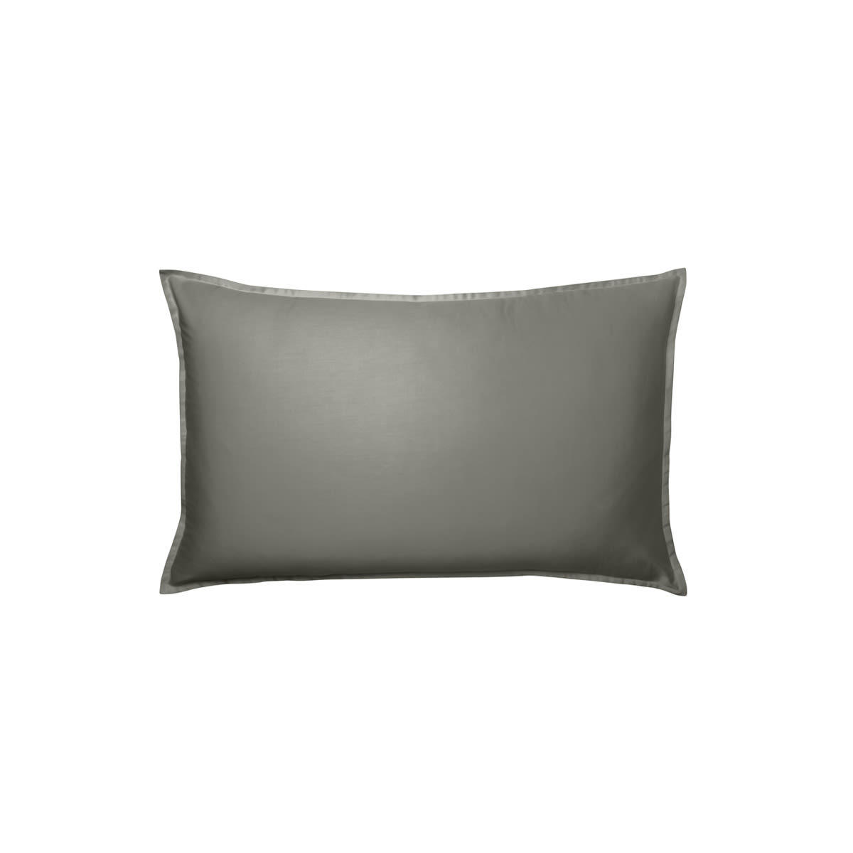 PALAZZO - Taie d'oreiller en satin de coton gris 50x75