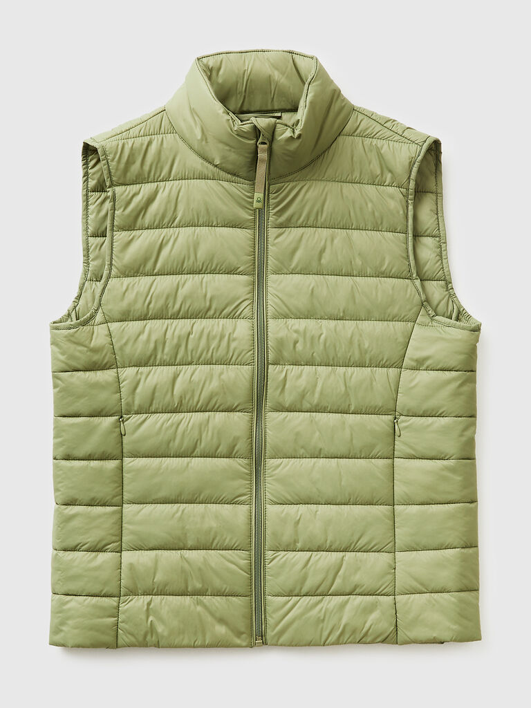 Sleeveless slim fit padded jacket