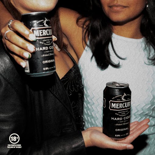 Mercury Hard Cider, Full Flavoured with a Smooth Finish, Crisp & Refreshing, 6.9% ABV, 375mL (Case of 24 Cans)