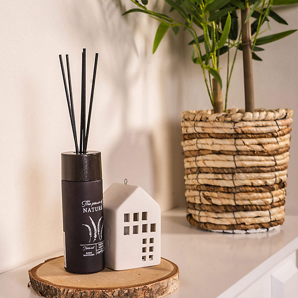 Diffuseur de Parfum d'Intérieur avec 6 Bâtonnets d'Aromathérapie Feuilles Colorées Décoration d'Intérieur