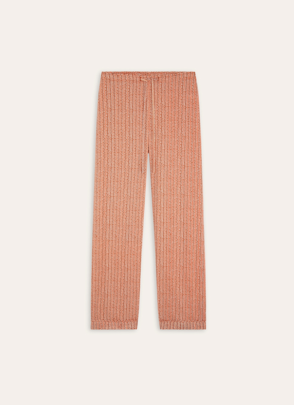 PANTALON EN VOILE DE COTON IMPRIMÉ vert