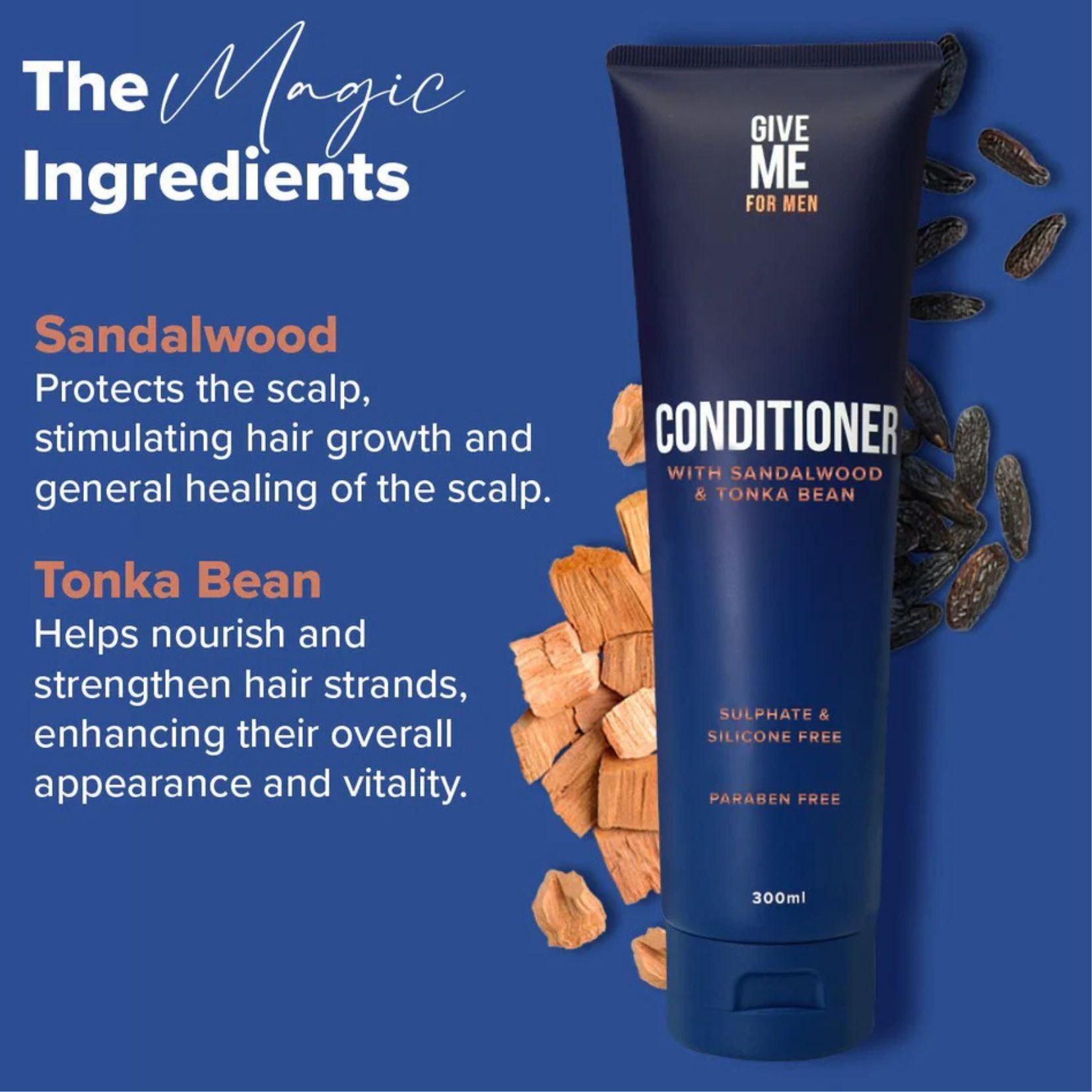 Give Me Sandalwood & Tonka Bean Mens Hair Conditioner - 300ml