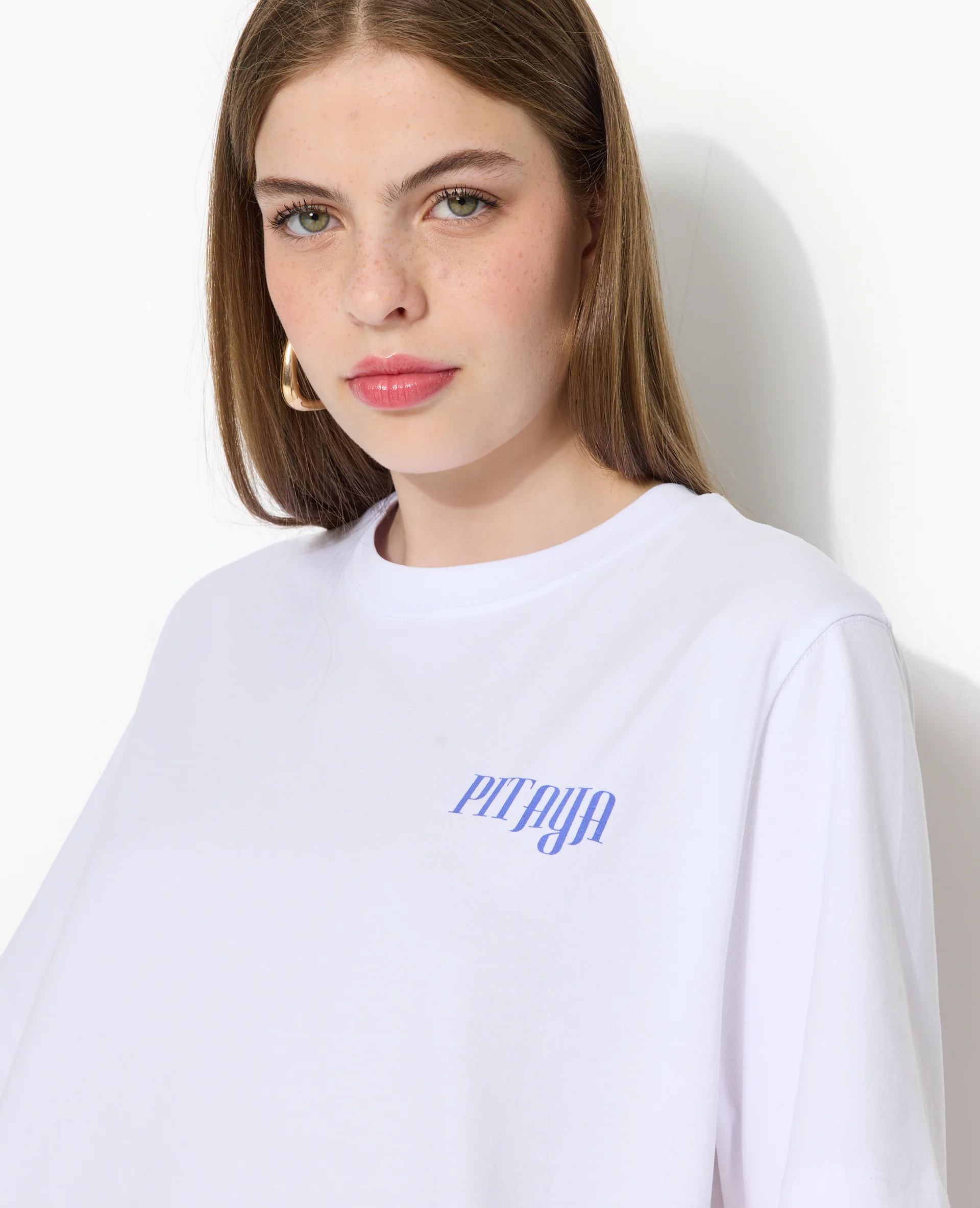 T-shirt oversize avec print poitrine et dos