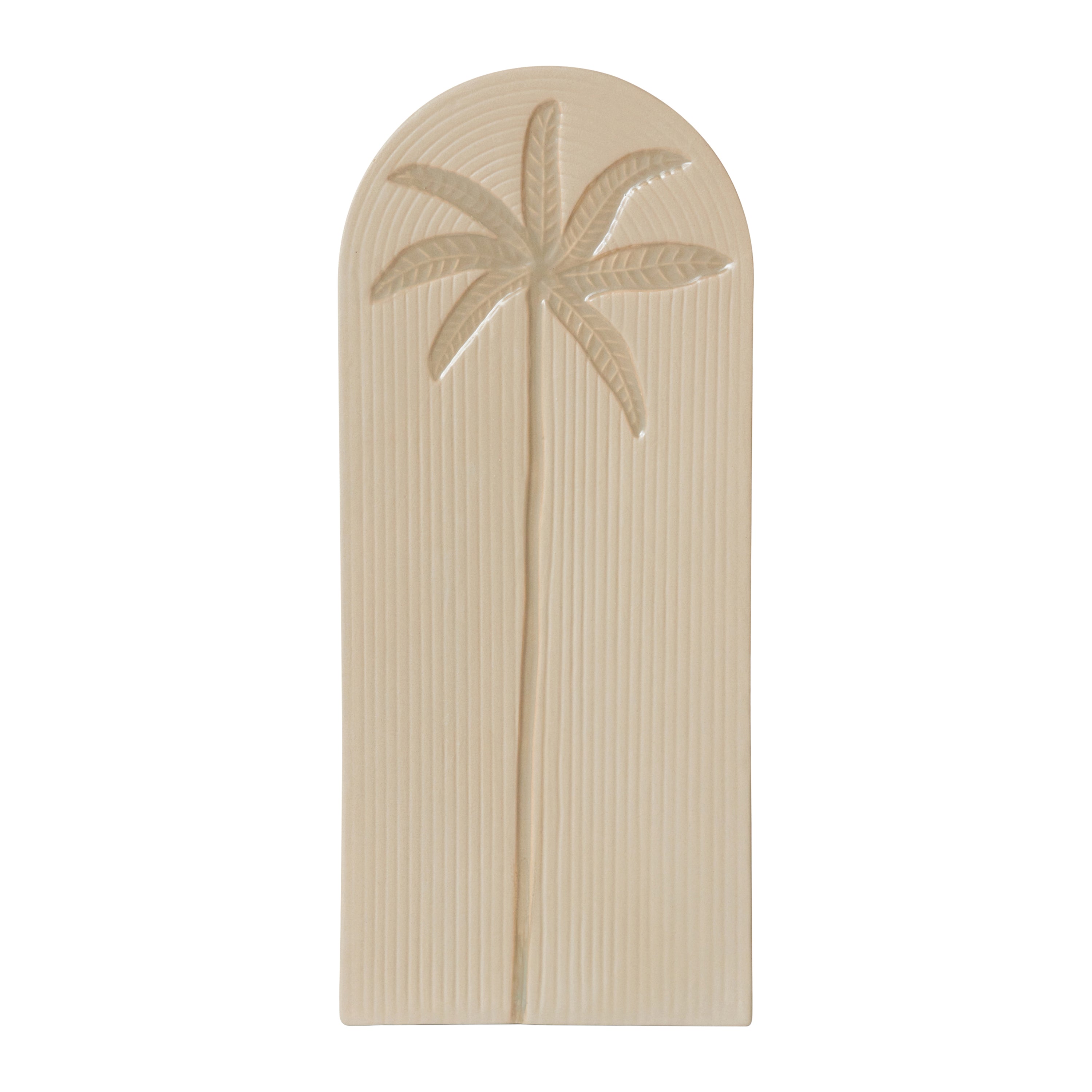 HKliving Stoneware Wandornament - Palm