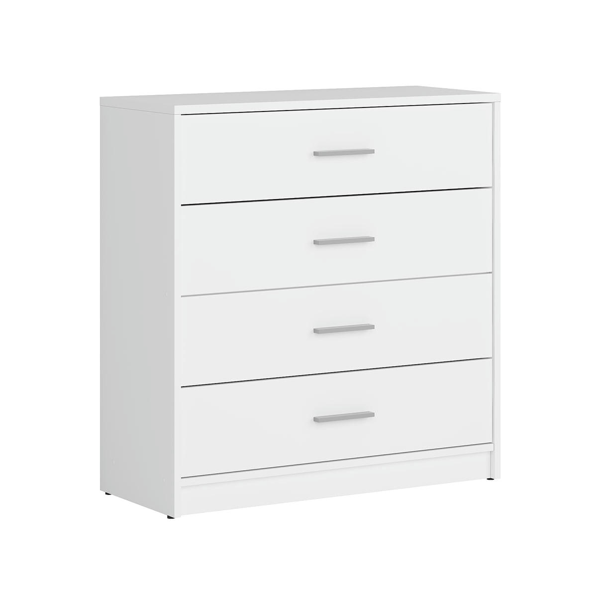 - Commode 4 tiroirs stratifiés blanc