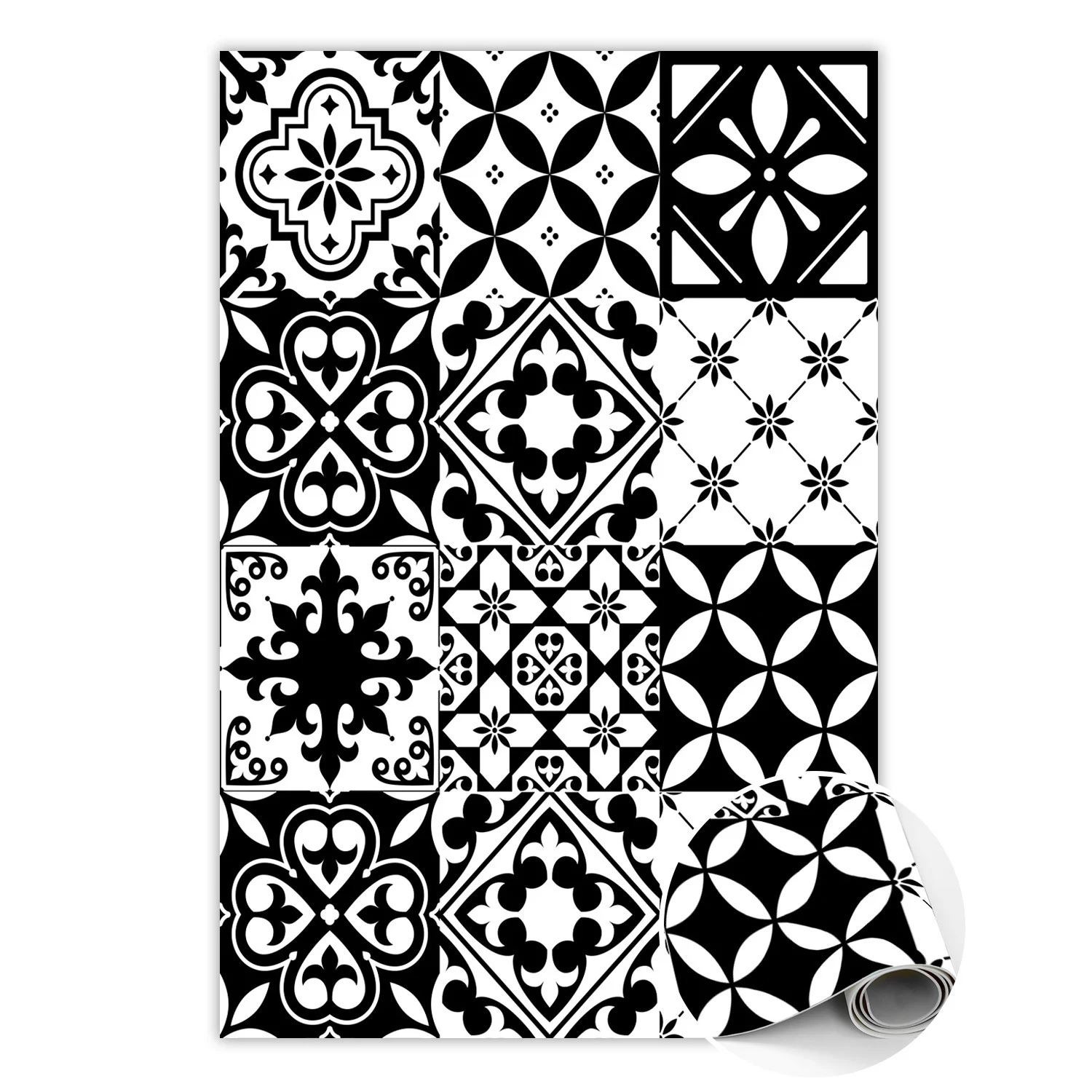 Modny dywan winylowy Portugalskie kafelki 60 x 90 cm