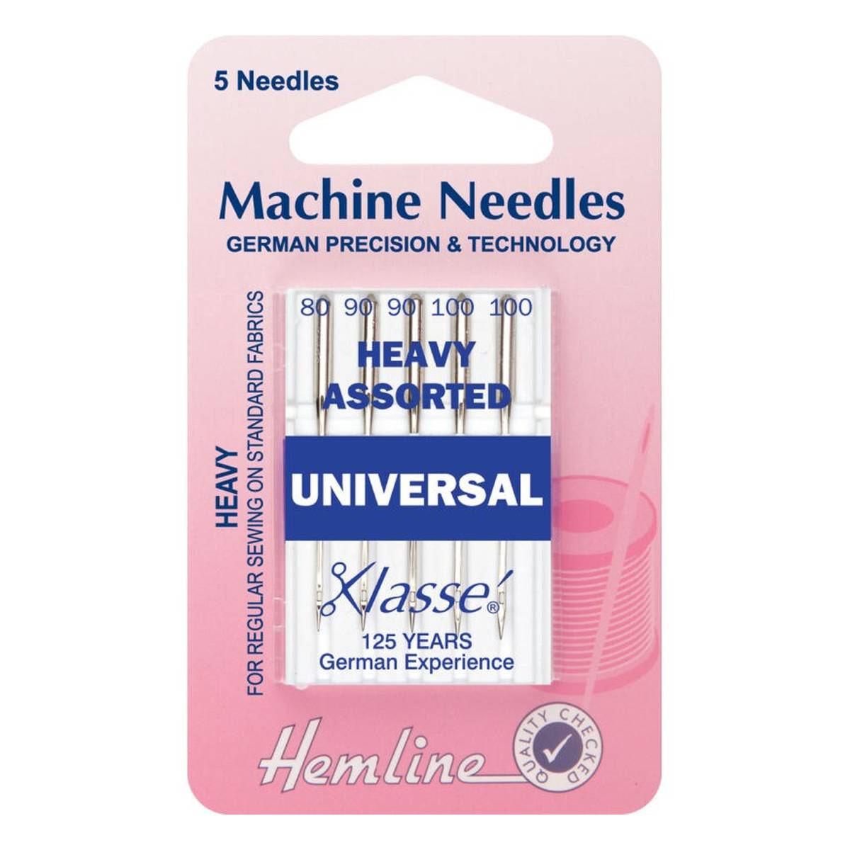 Hemline Assorted Heavy Machine Needle 5 Pack