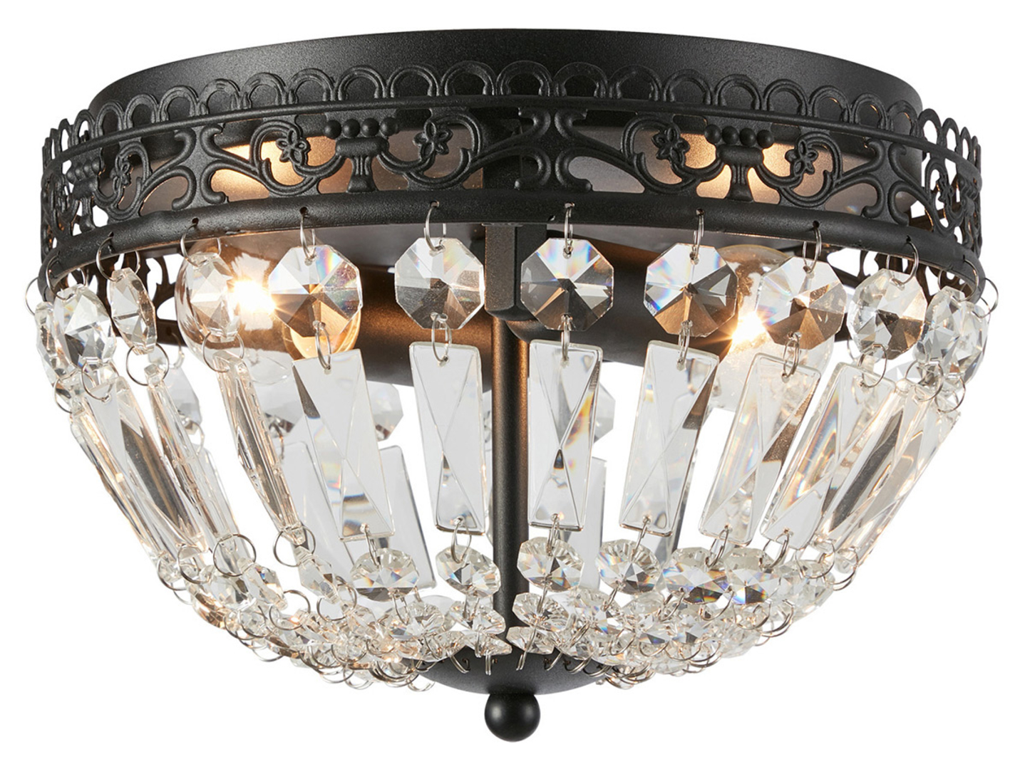 Lampa sufitowa Etienne 2-punktowa metalowa czarna