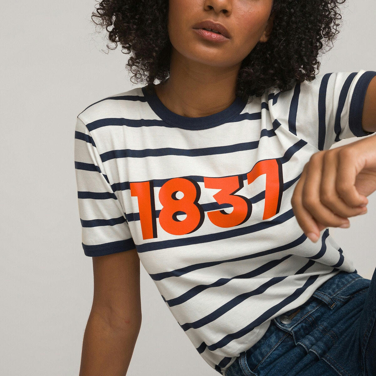 T-shirt col rond manches courtes