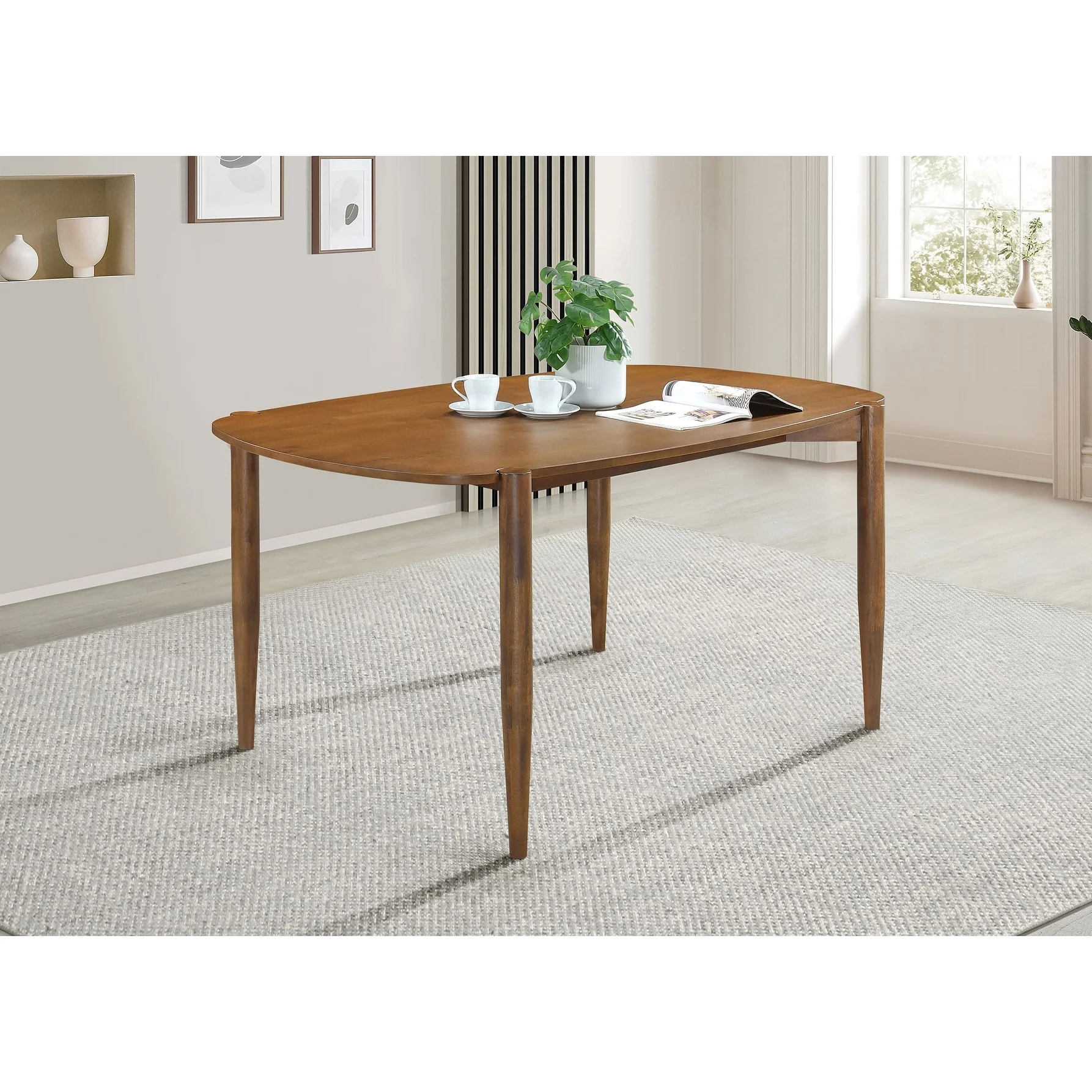 Dortch Oval 63-inch Solid Wood Dining Table Walnut