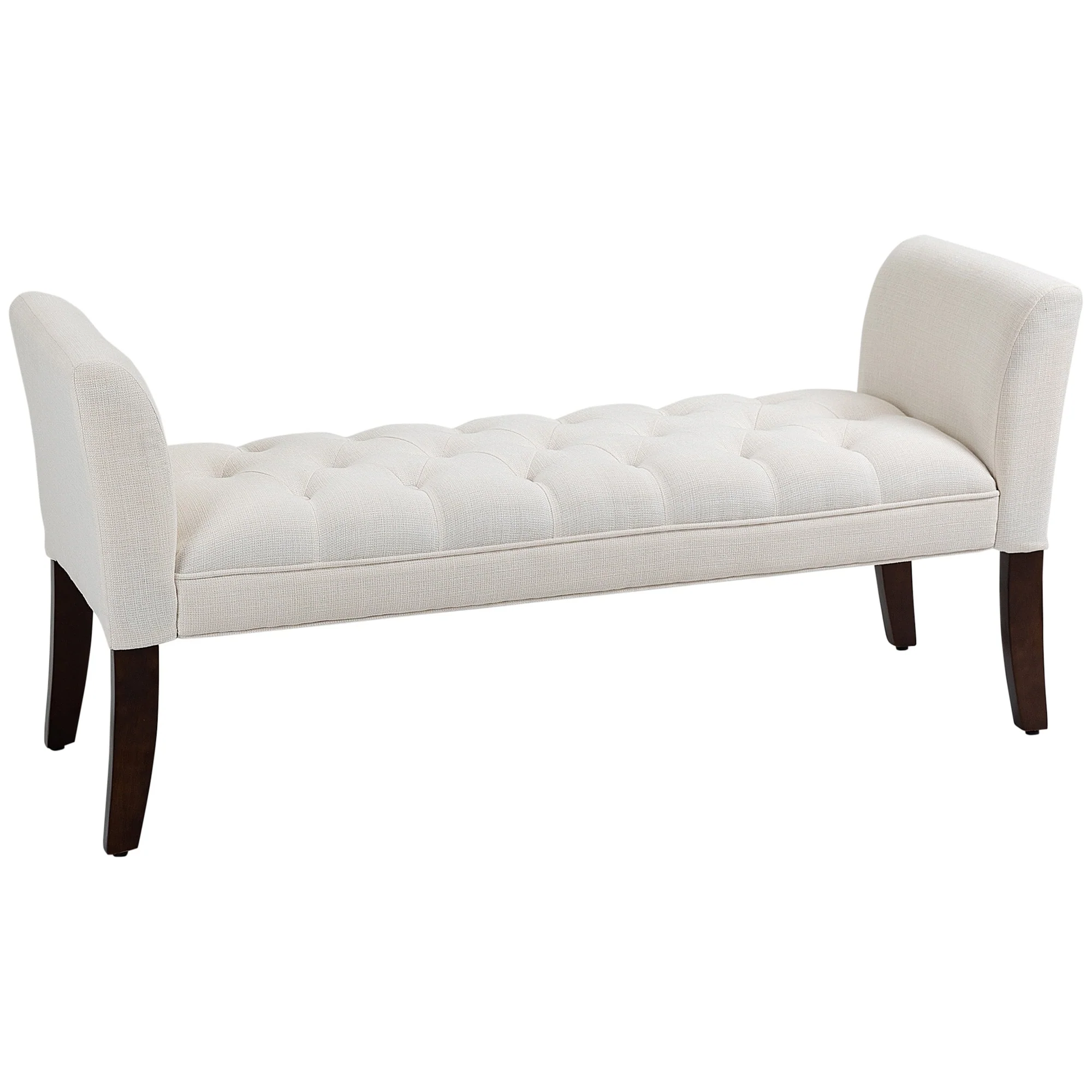 HOMCOM End of Bed Bench with Button Tufted Design, Upholstered Bench