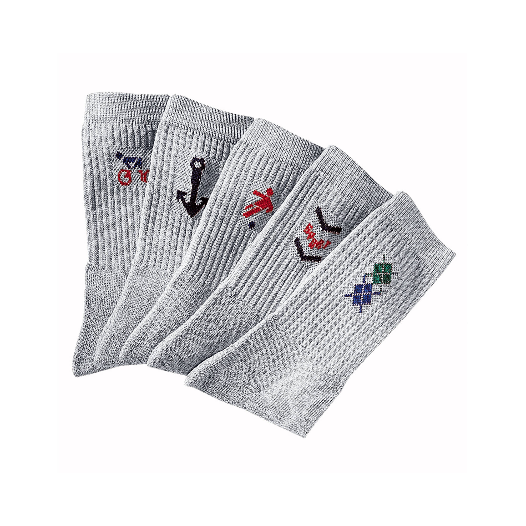 Mi-chaussettes motifs sport - lot de 10 paires