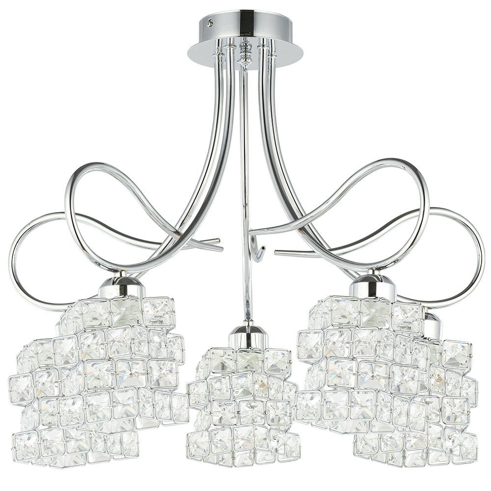 Żyrandol kryształowy Crystal 5xE27 lampa sufitowa do salonu