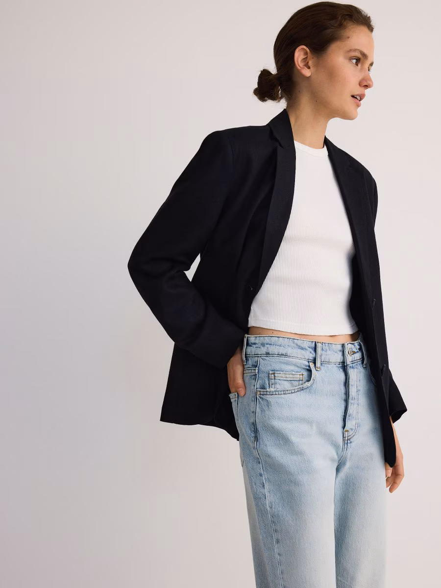High Waist Straight Jeans