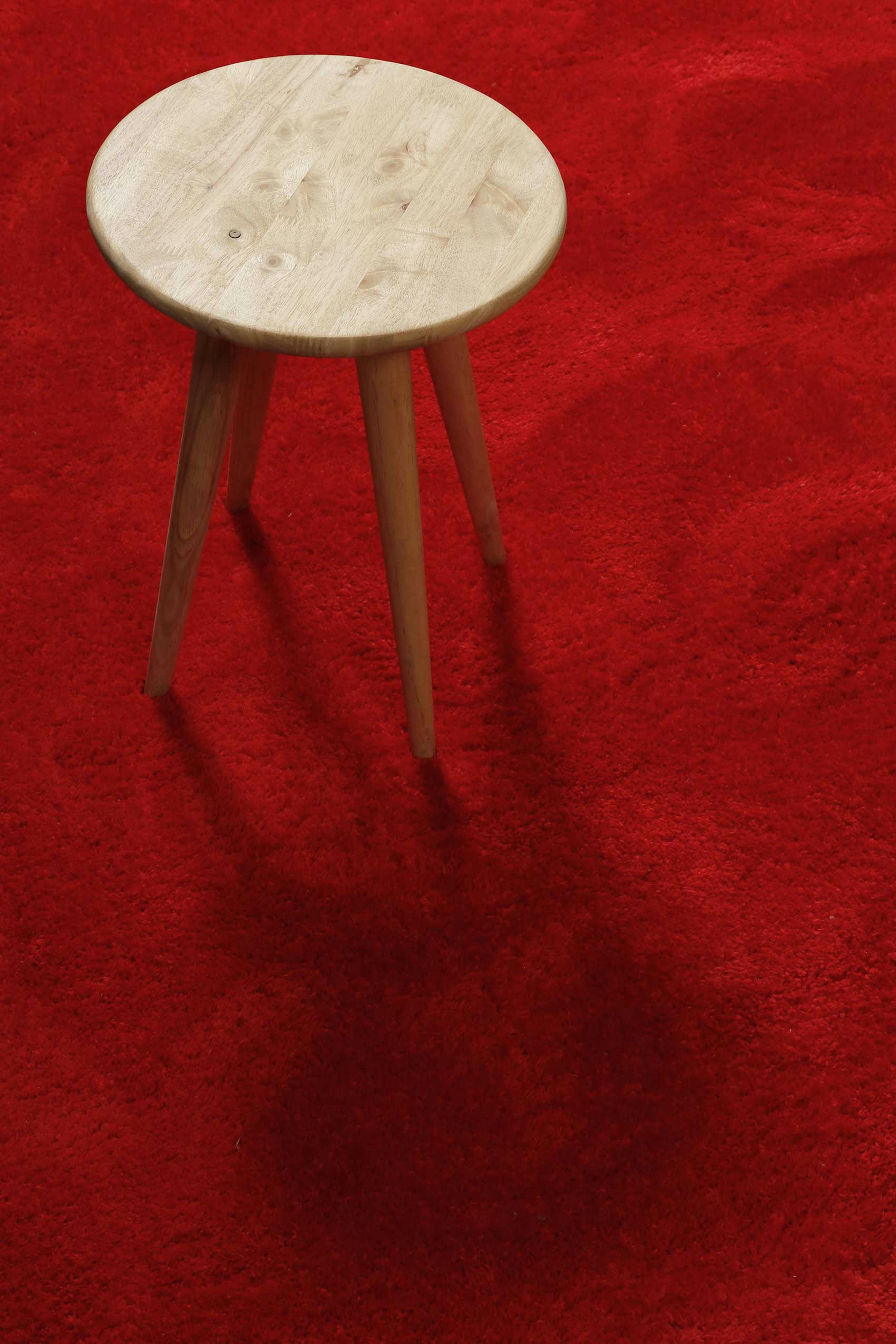 LOLA - Tapis à poils longs, confort moelleux, rouge  70x140