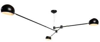 LAMPA WISZĄCA ASTRONOMY-3 czarna 175cm metalowa