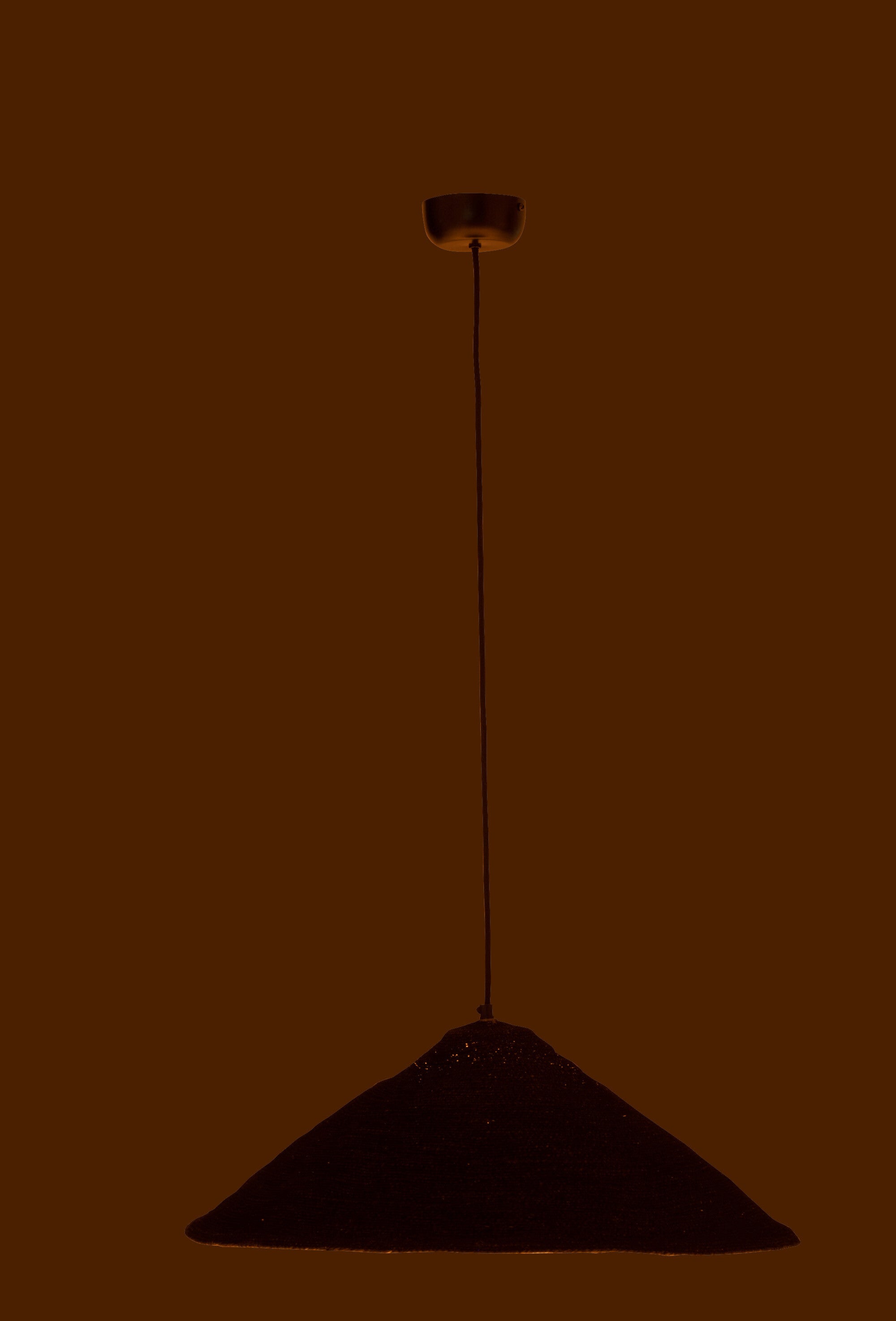 J-Line hanglamp Hoed Moonj - jute - zwart - small