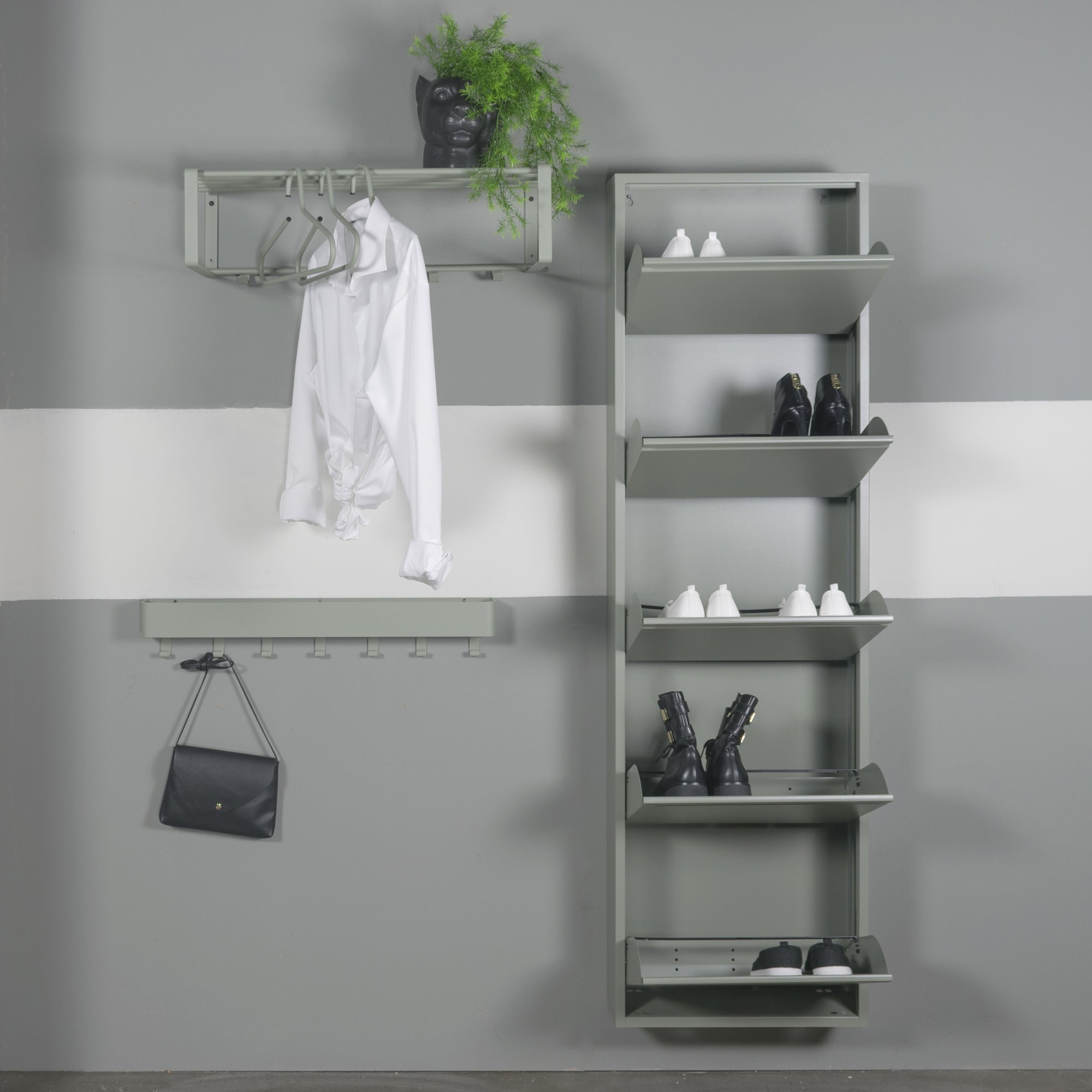 Spinder Design Billy 5 Schoenenkast - Dusty Green