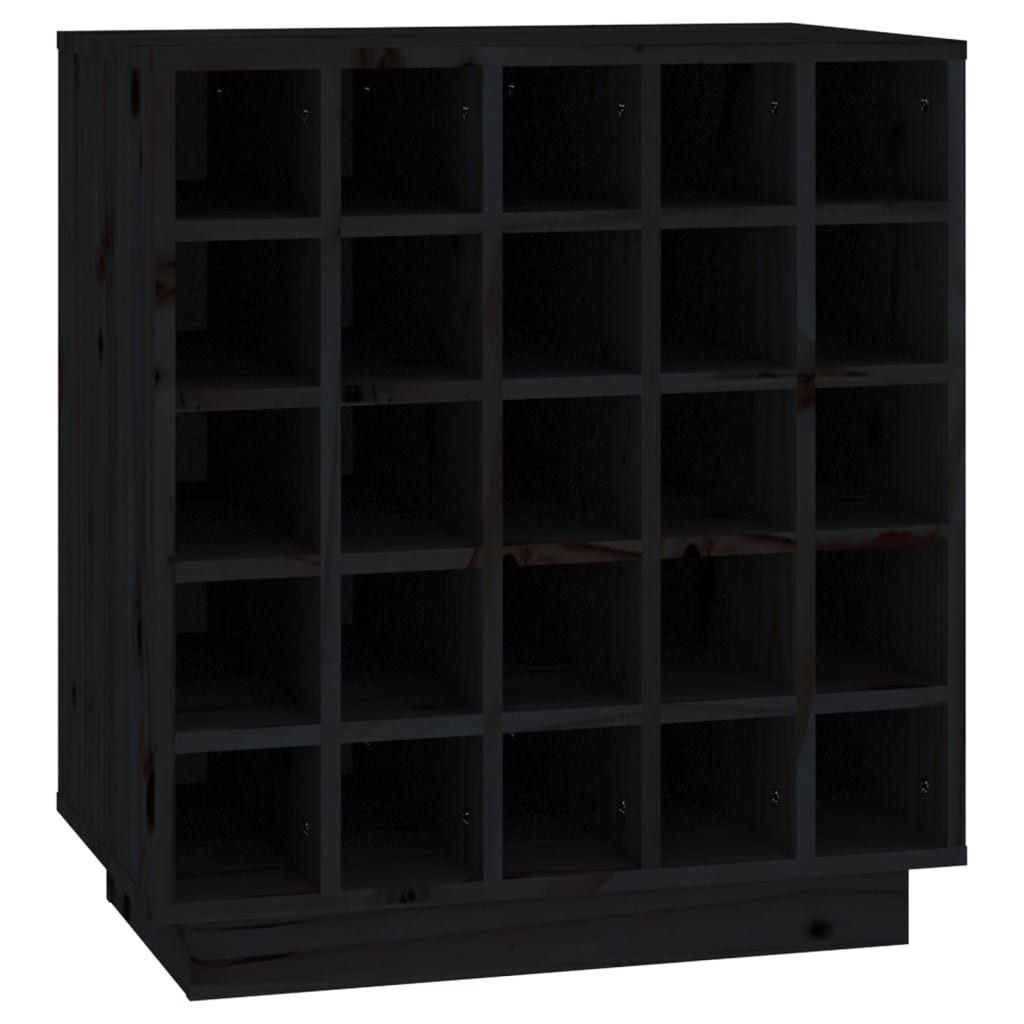 VidaXL Szafka na wino czarna 555x34x61 cm