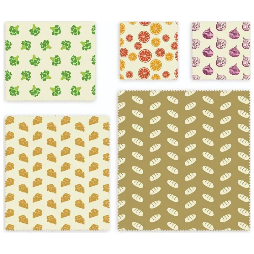 Behälter 5er-Set Bienenwachstuch