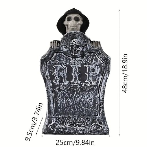 NNETM Haunted Resin Tombstone: Illuminated Graveyard D&eacute;cor with LED Lights