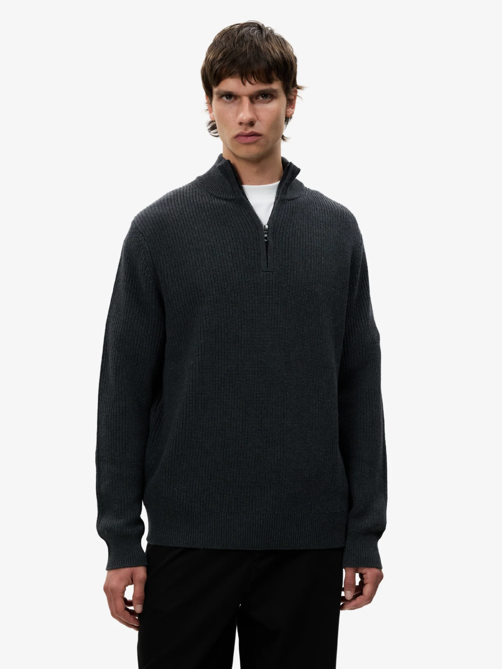 Rib Quarter Zip Sweater