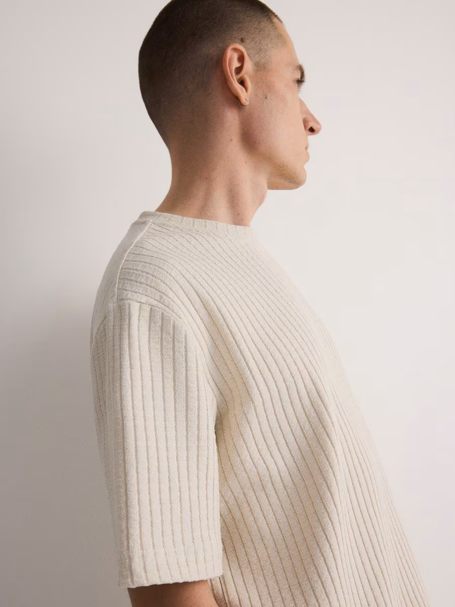 Comfort Fit Rib Knit T-Shirt