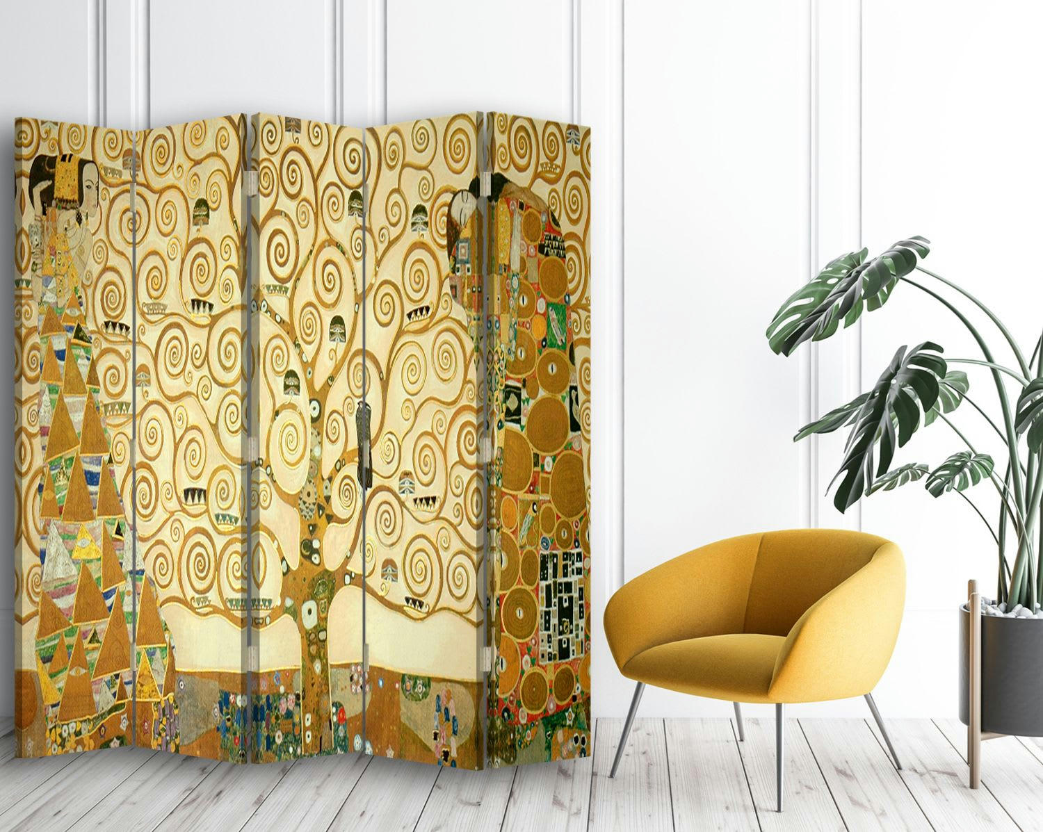 - Paravent - Cloison L'Arbre de Vie - Gustav Klimt 180x170cm (5 volets)