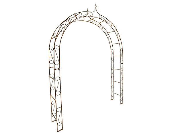 Arche de jardin ALEX sommet pointu - 160 cm rouiller