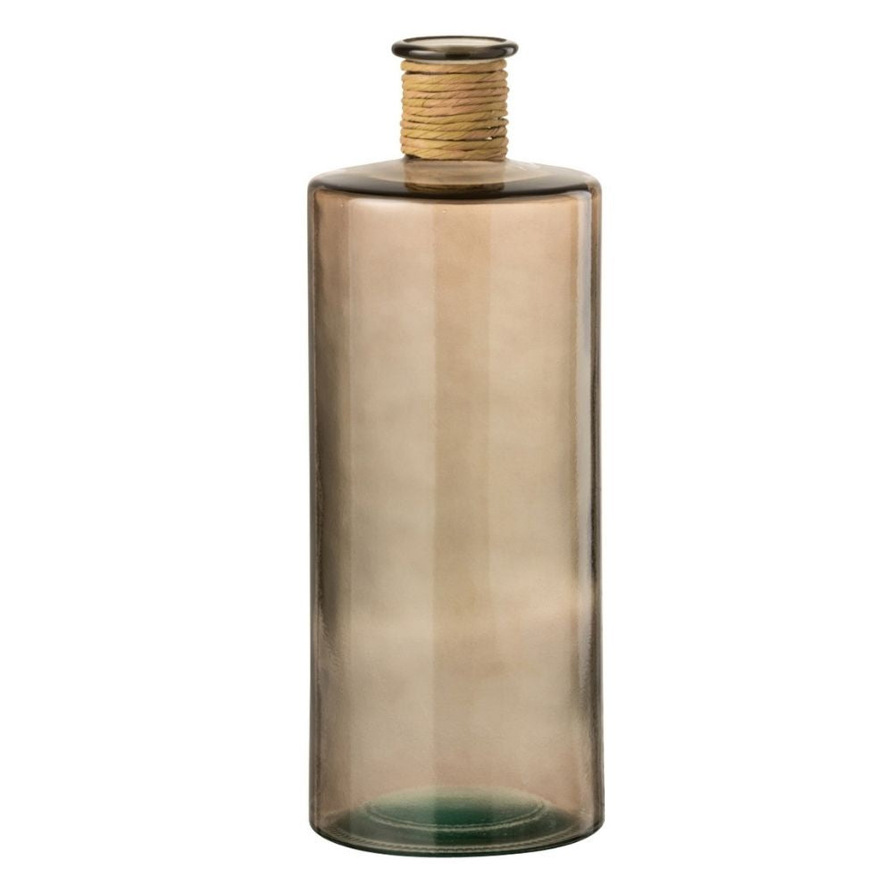 J-Line vaas Safari - glas - lichtbruin - small - 40.5 cm hoog