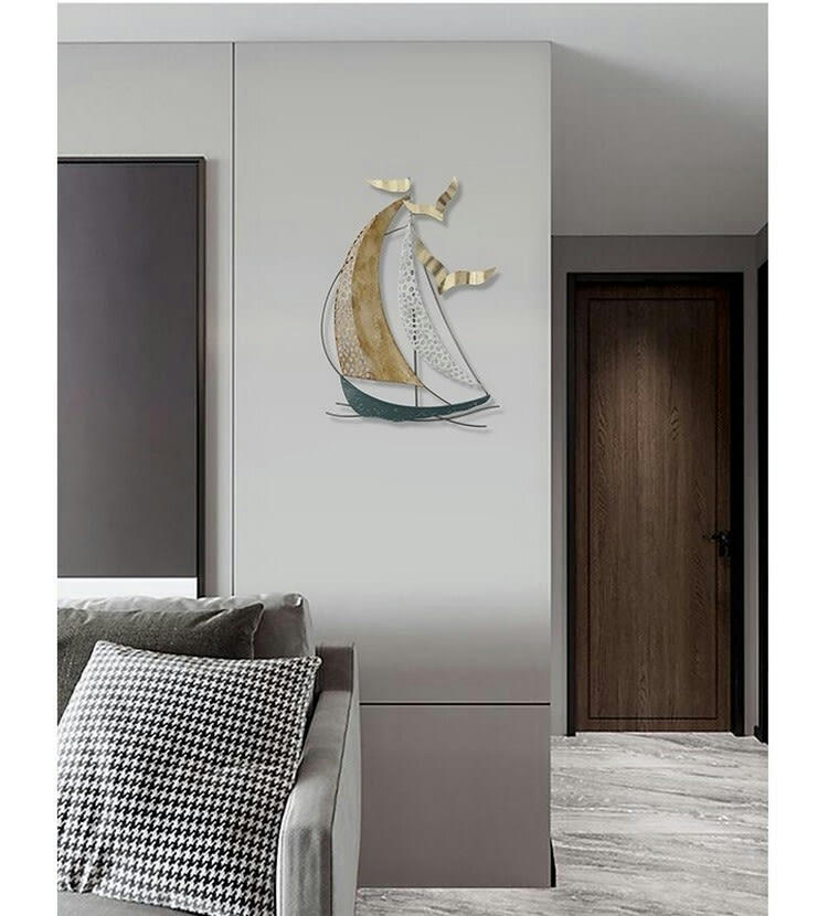 CASSIS - Décoration murale en métal sea birds 46x35x3