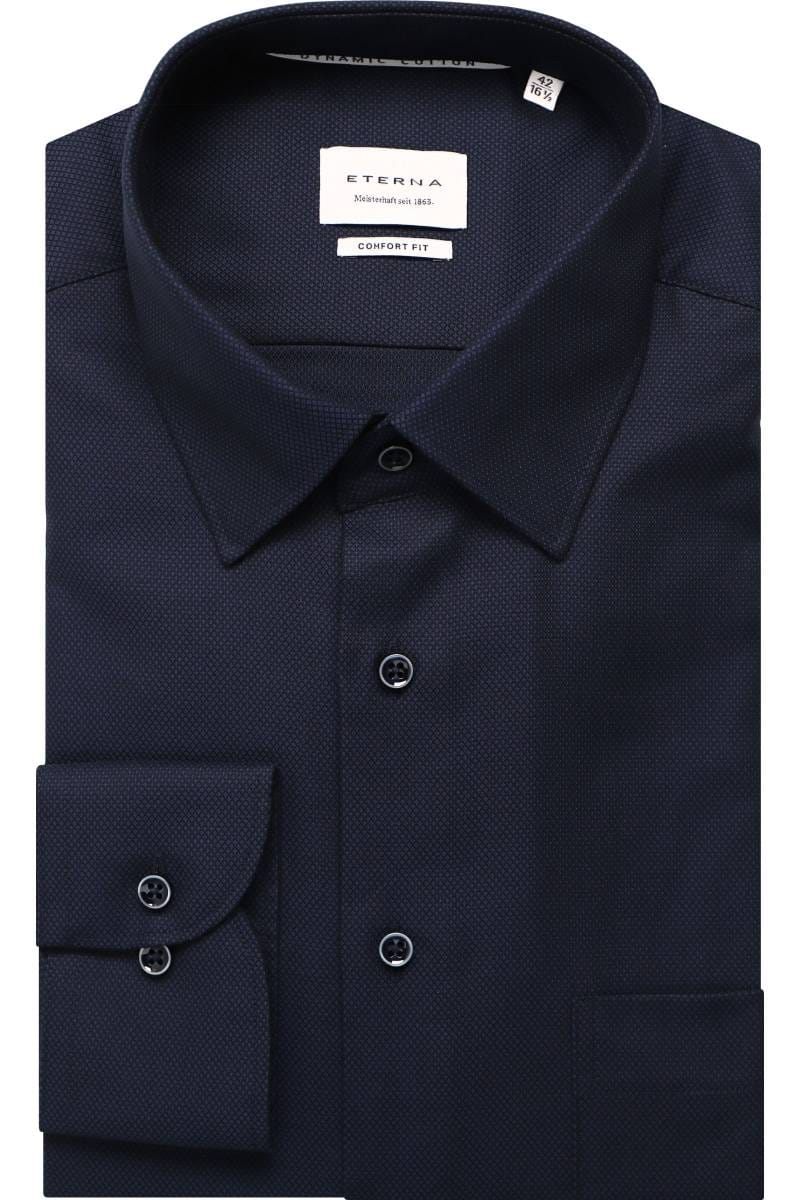 ETERNA Dynamic Cotton Comfort Fit Hemd marine, Strukturiert