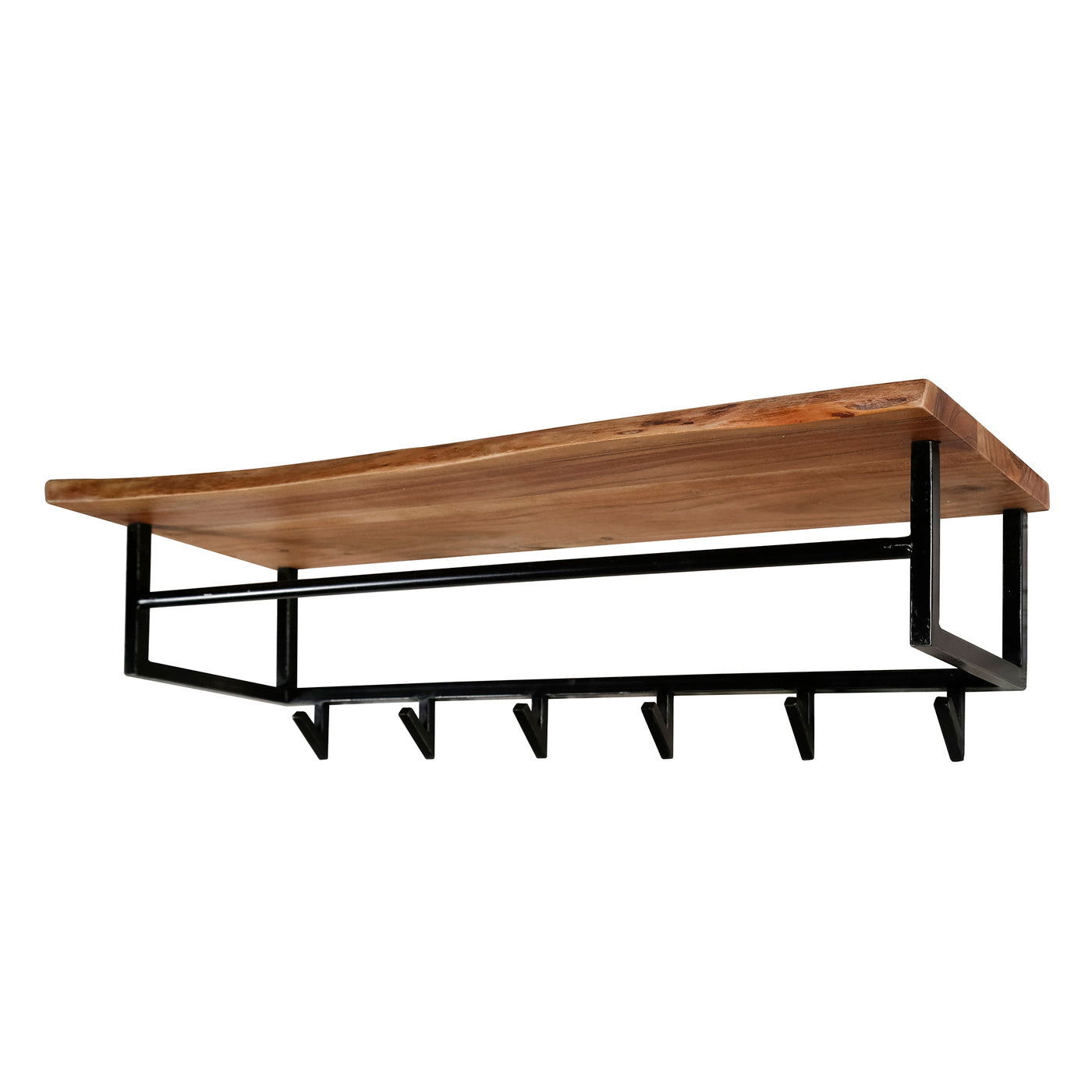 Giga Meubel Kapstok Edge - Naturel Hout - 6 Haken - 100x33x27cm