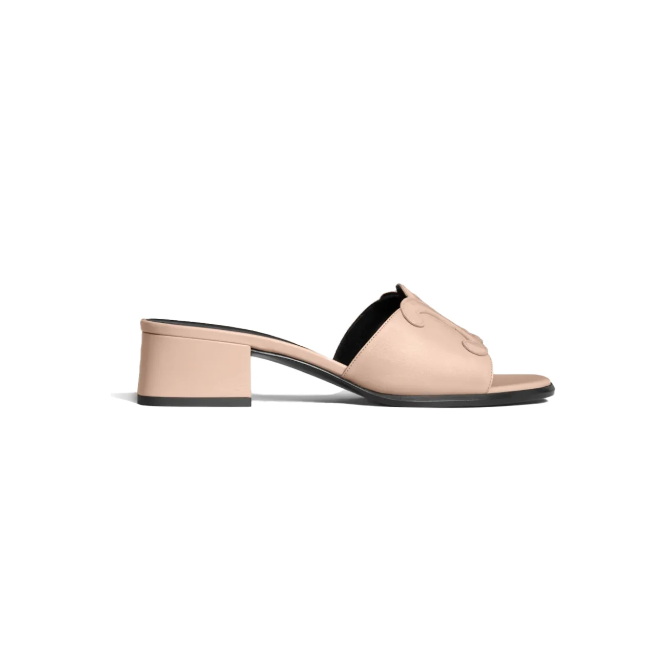 CELINE CLEMENCE MULE IN LAMBSKIN AND PATENT CALFSKIN