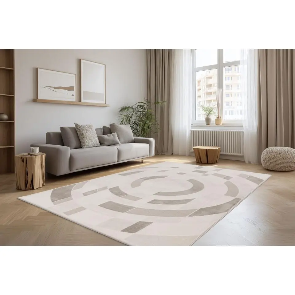 Batucci Vloerkleed Bergamo - Laagpolig cirkels - 160x230 cm