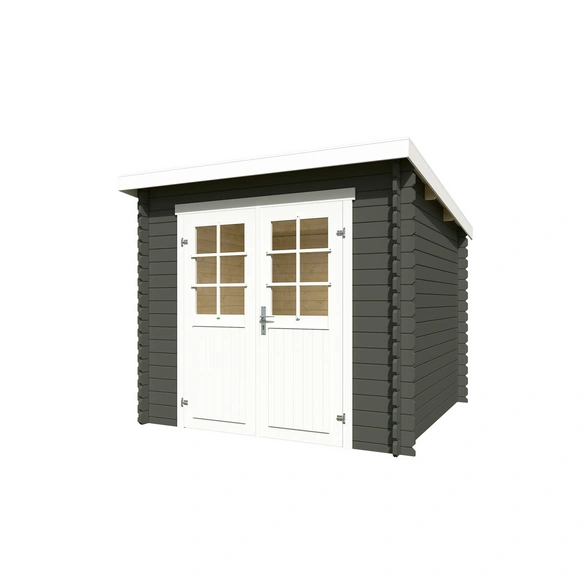 Blockbohlenhaus »Indi«, BxHxT: 250 x 211 x 213,1 cm (Außenmaß inkl. Dachüberstand), grün