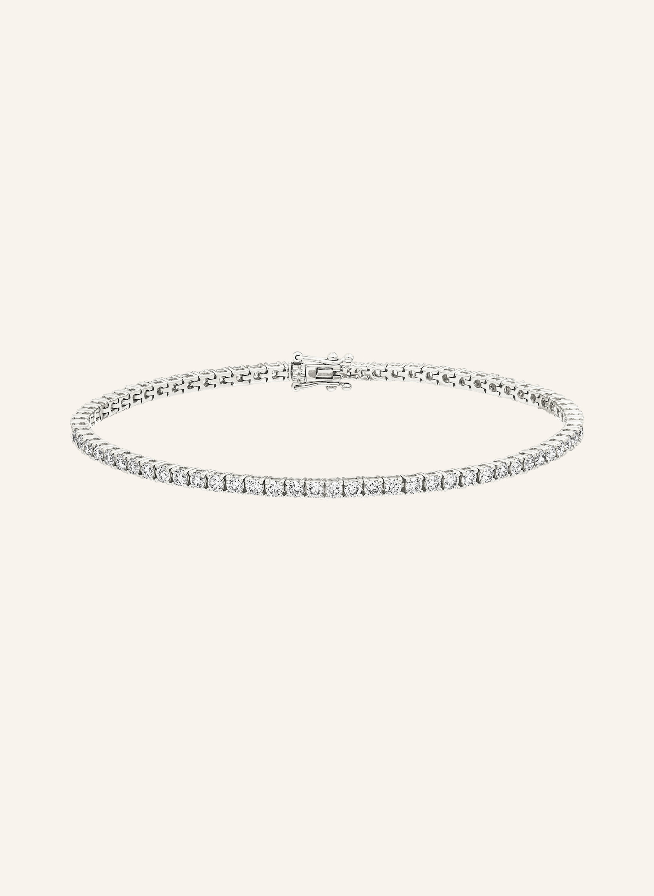 Leaf Armband TENNIS aus 18 Karat Weißgold mit 3,42 ct. Diamanten