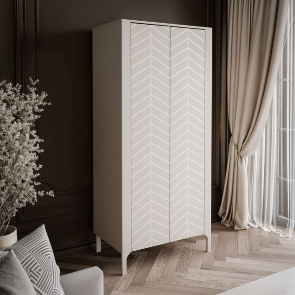 Dwudrzwiowa szafa LUMI 90 cm, kaszmir