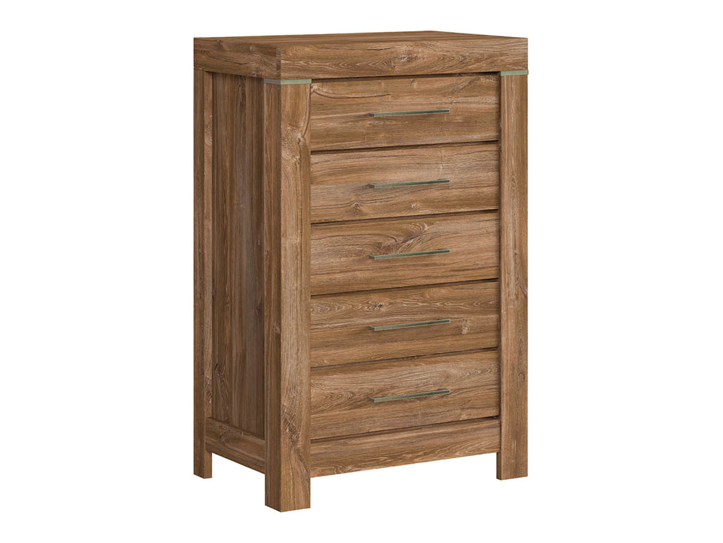 Komoda Gent 70 cm z 5 szufladami dąb stirling