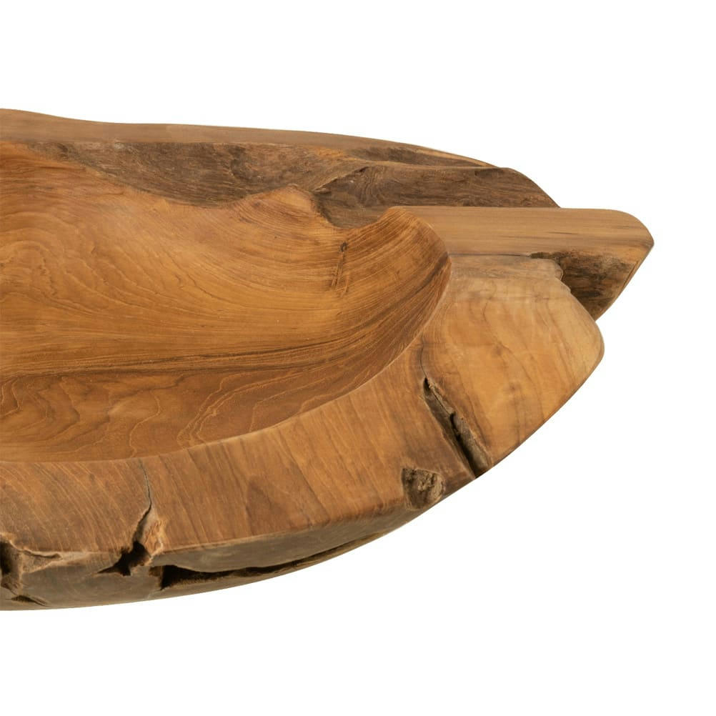 - Grande coupelle décorative ronde en teck D46cm