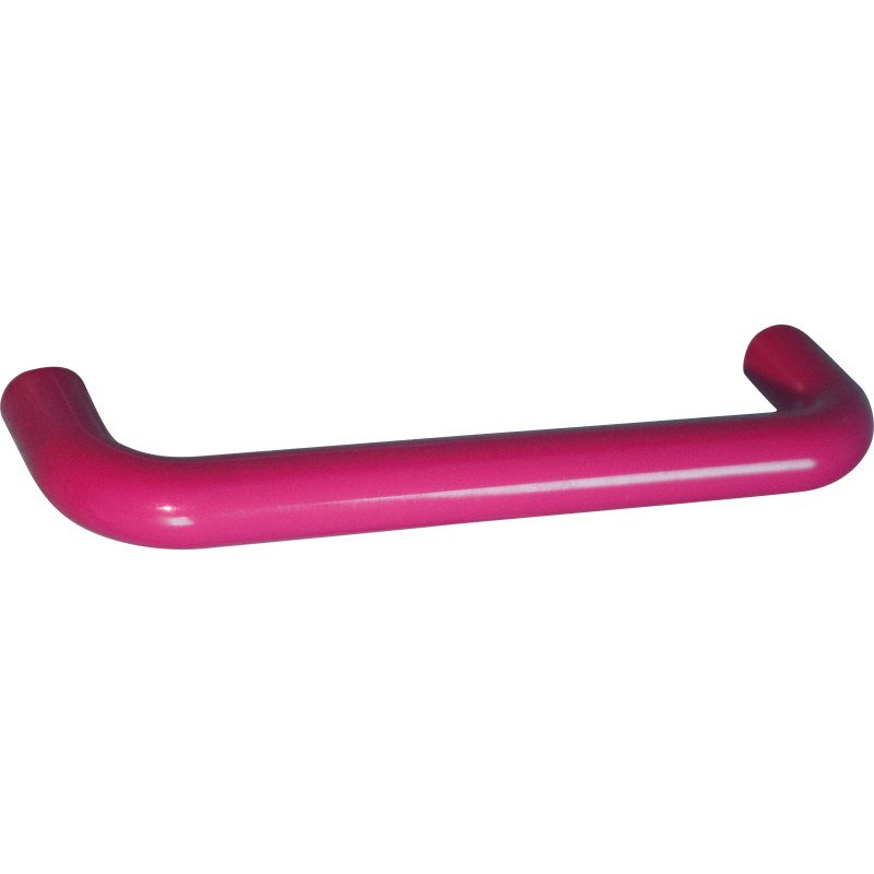 Poignée en U en plastique rose 96 mm LINEA BERTOMANI