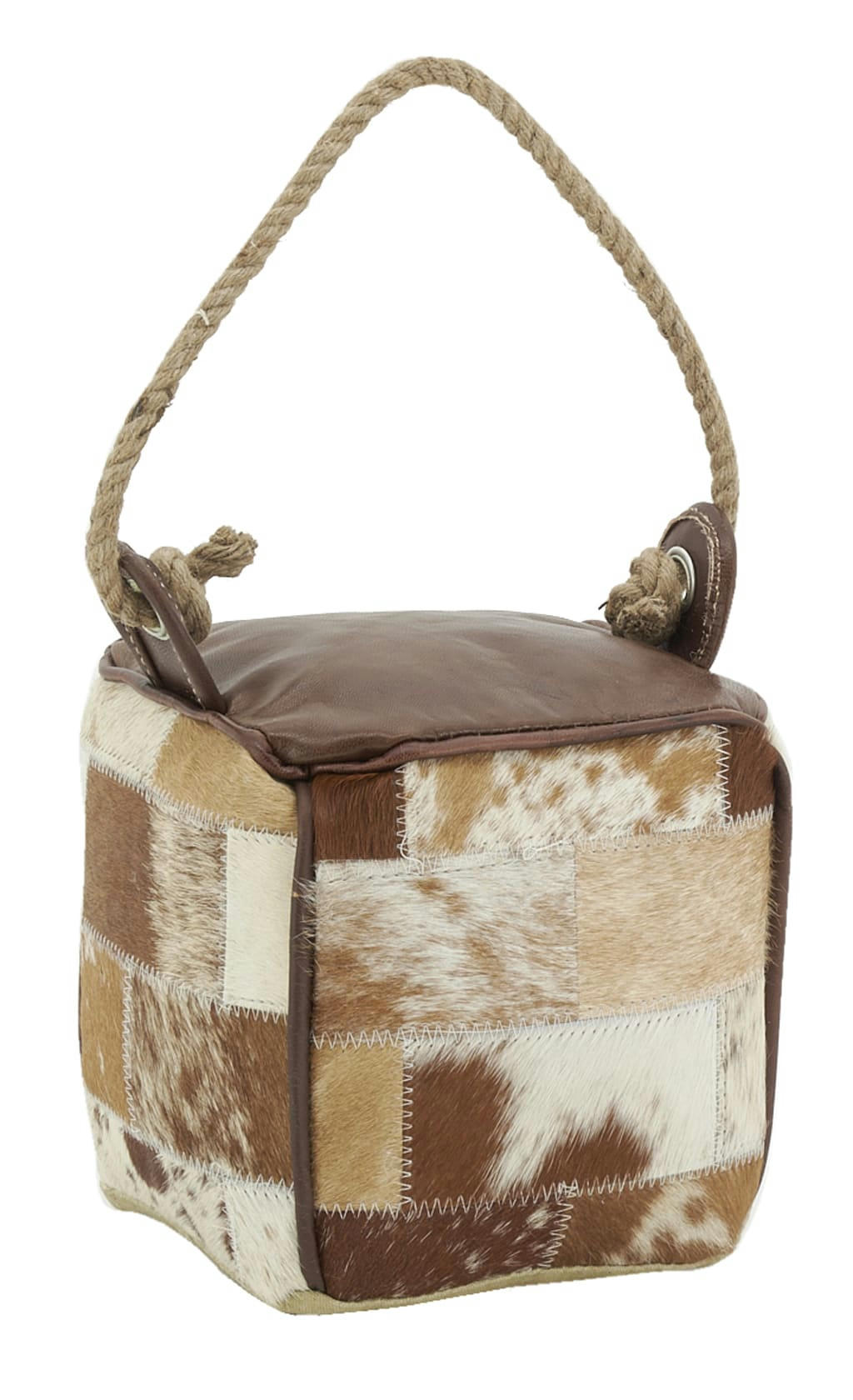 - Cale-porte carré en peau de vache