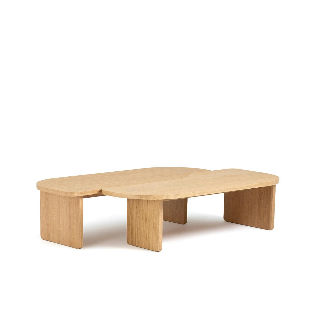 Lot de 2 tables basses plaqué chêne, Docha